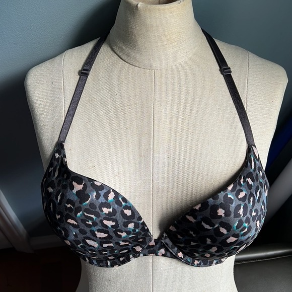 Victoria’s Secret | Very Sexy Push-up Gray Leopard Print Bra 32C - Picture 5 of 8